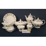 A quantity of Royal Doulton Valley Green pattern wares including three tureens and covers and a