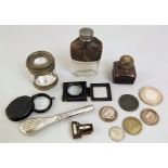 French field lens, other lens, odd coinage etc
