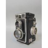 Ikoflex twin lens vintage camera with Novar-Anastigmat Teronar Anastigmat twin lens