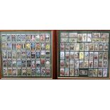 A set of four framed sets of Will's cigarette cards of subjects including ships badges, merchant