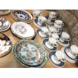 A collections of Wedgwood Susie Cooper Glen Mist pattern wares comprising milk jug, sugar bowl,