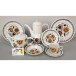 An extensive collection of Broadhurst Calypso pattern wares designed by Kathie Winkle including