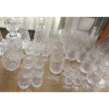 A large collection of matching Webb Corbett glasswares to include various goblets, rummers,