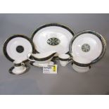 A quantity of Royal Doulton Carlyle pattern dinnerwares including pair of open meat plates, sauce