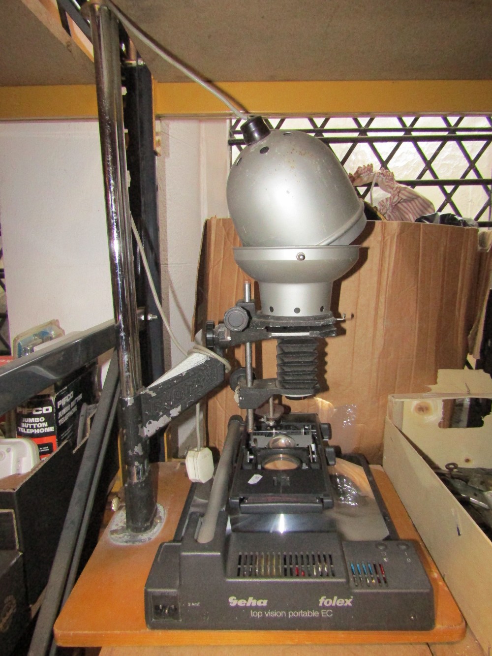 A vintage photographic enlarger, a Fujiscascope model M36, a Eumig multi gauge silent projector mark - Image 2 of 2