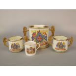 A large limited edition Paragon loving cup commemorating the 1937 coronation of King Edward VIII,