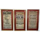 A collection of five mid-19th century posters for performances at the Theatre Royal Covent Garden,
