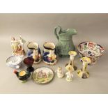 A Beswick Beatrix Potter Tabitha Twitchett, a Beswickware Tom Kitten,a Ridgway Tan O'Shanter jug and