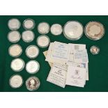 Collection of silver proof coinage - Jamaica $25 1983, Pitcairn Islands $50 1988 limited to 10,