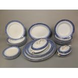 A collection of late 19th century Wedgwood & Co Rothesay pattern blue and white printed