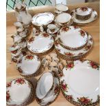 An extensive collection of Royal Albert Old Country Roses pattern dinner and coffee wares comprising