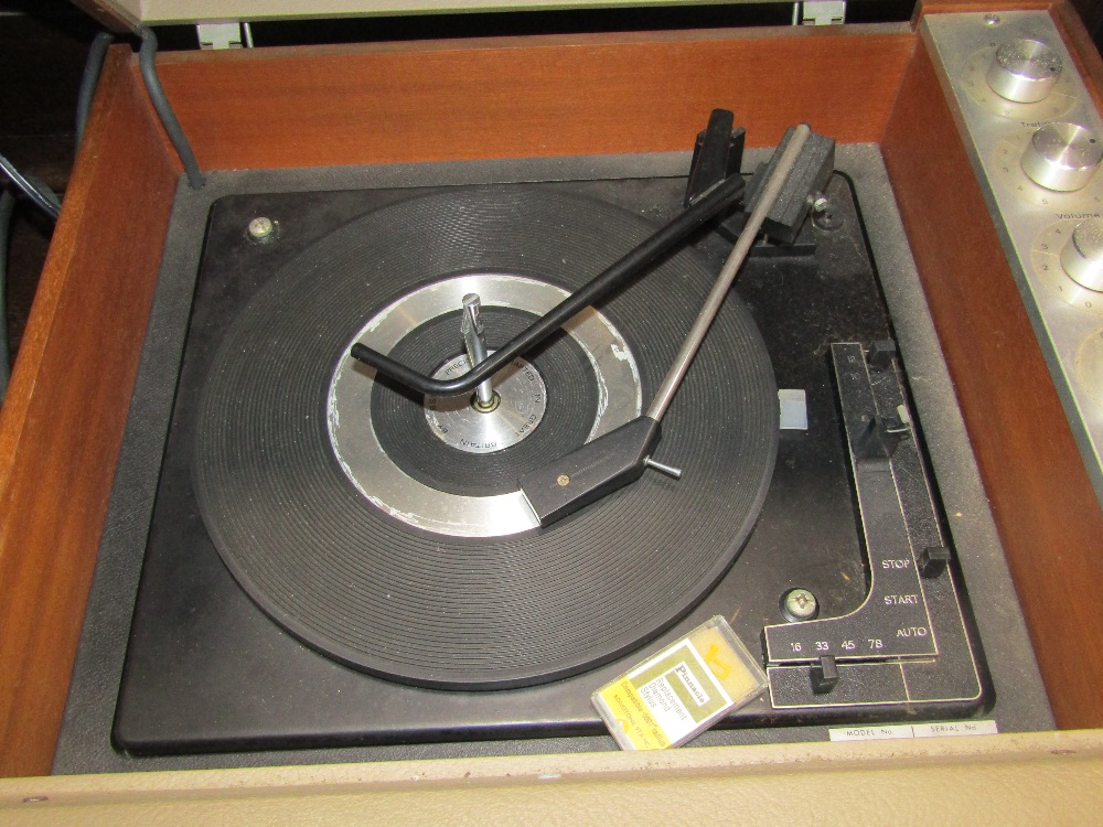 A vintage Ferguson solid state mains record player, model number 042, together with a further