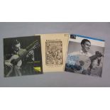 A collection of classical vinyl LPs including guitar recitals, harpsichord pieces, mediaeval