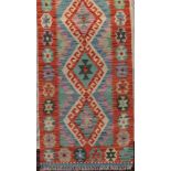 Vegetable dye wool choli kelim runner, 195 x 58