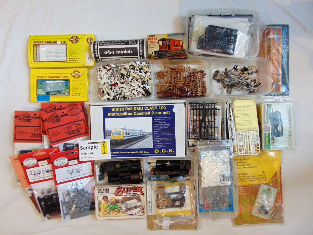 A collection of '00' gauge railway accessories including a number of Cooper Craft plastic kits for