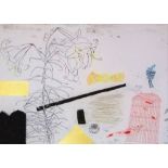 Elizabeth Blackadder (Born 1931) - 'Still Life', signed, colour etching with gilt highlights, 186/