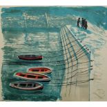 Bernard Cheese (1925-2013) - 'Quayside', signed, St.John's Gallery label verso, lithograph, 9/10, 50