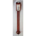 Good quality 19th century kingwood and marquetry stick barometer by Somalvico & Co inscribed 'No