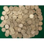 Collection of pre 1947 florins, 1850 grams