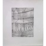 Ben Nicholson (1894-1982) - 'Fragment of Tuscan Cathedral, Lafranca', unsigned, Drypoint Etching