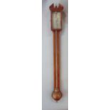 A good quality oak stick barometer by J Powell of Worcester