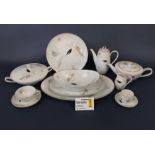 A quantity of Noritake Capri pattern dinner tea and coffee wares including two oval graduated meat