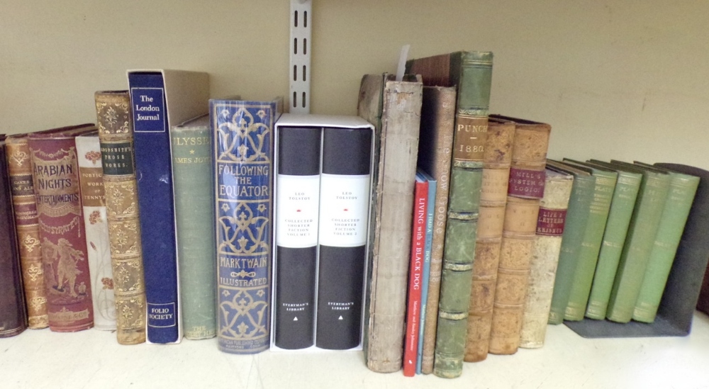 A mixed collection of books including late 19th century and other literature, some leather bound, - Image 2 of 3