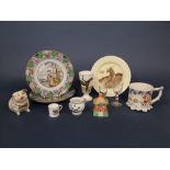 A pair of Mason's Ashworth's Ironstone plates with printed and infilled chinoiserie decoration, a