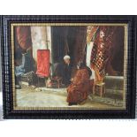 N Sandwith (early 20th century manner) - Study of an eastern style market scene with a rug seller,