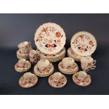 A collection of Booths Friesian pattern wares including seven dinner plates, six soup plates, six