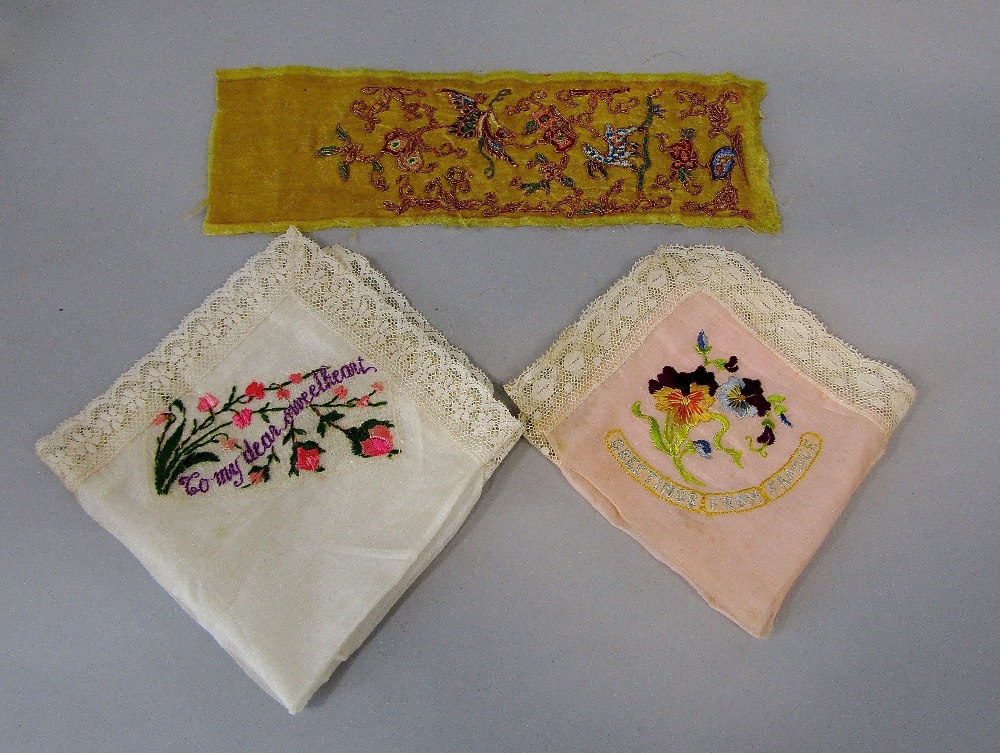 Vintage collection of textiles and ephemera including ten embroidered bookmarks mostly by T Stevens, - Image 5 of 8