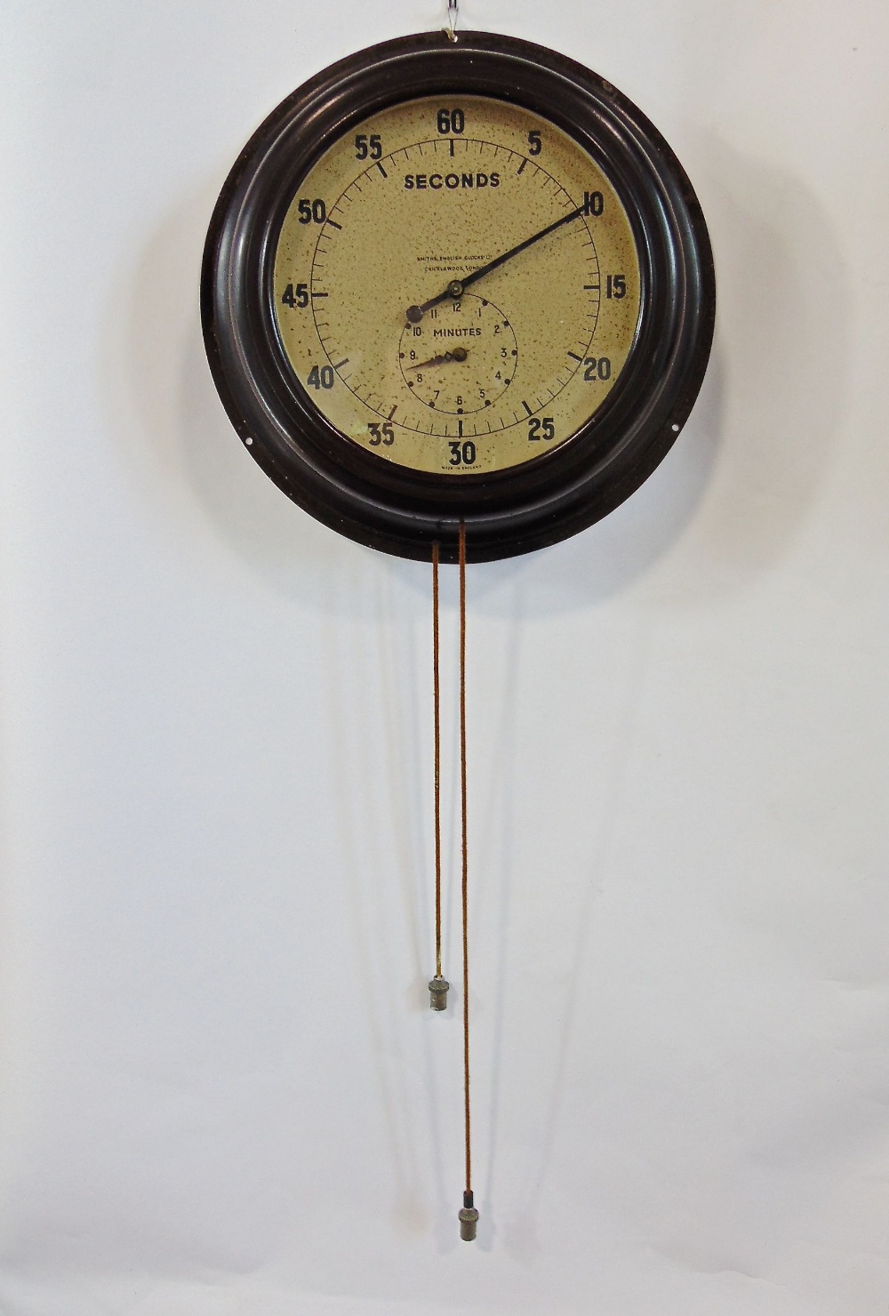 Vintage bakelite cased Smiths English Clocks Ltd stop clock, reputably from a west country boxing