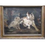 Early 20th century British school - Study of two terriers, one with rodent in its mouth,