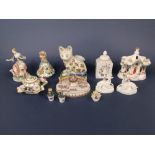 A collection of mainly 19th century decorative ceramics including a continental figure of a