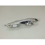 A chromium plated Jaguar car bonnet mascot