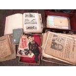 A miscellaneous collection of items to include a small suitcase containing a scrap album documenting