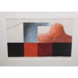 Renato Rove (20th century) - Abstract study in red, black and blue, mixed media on paper, signed and