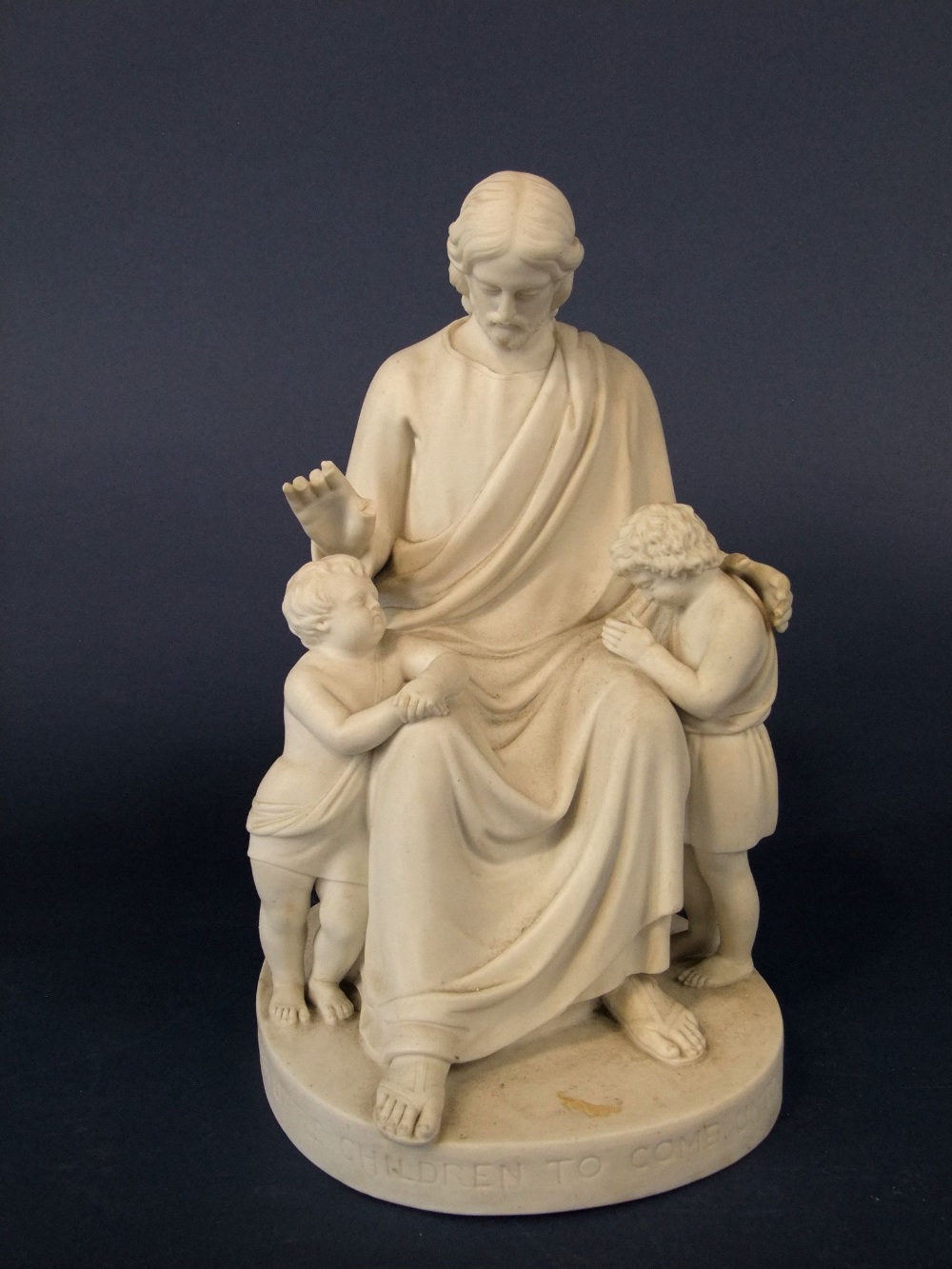 A 19th century Minton Parian figure group - Suffer Little Children To Come Unto Me, after John L