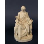 A 19th century Minton Parian figure group - Suffer Little Children To Come Unto Me, after John L