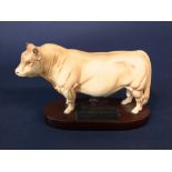 A Beswick matt glazed Connoisseur model of a Charolais Bull