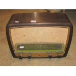 A Phillips vintage valve radio with Bakelite case, exterior lantern with iron work bracket, a game