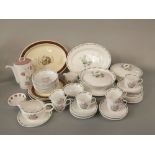 A collection of Susie Cooper Fragrance pattern wares including tureen and cover, oval meat plate,