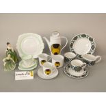 A collection of ceramics and glassware including Midwinter and Bell china tea wares, Bavarian