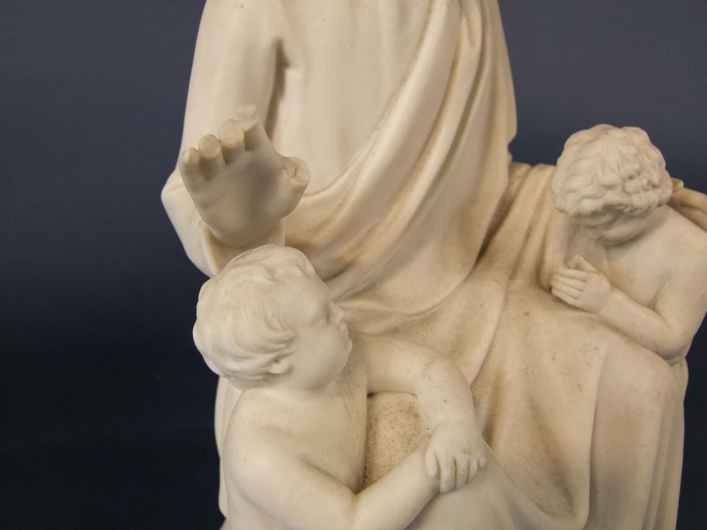 A 19th century Minton Parian figure group - Suffer Little Children To Come Unto Me, after John L - Image 3 of 5