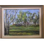 Caroline Penny - After The Rains, Phoenix Park, oil on board, signed with monogram and with label