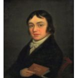 Attributed to William Shuter (British fl.1771-1798) - Portrait of Samuel Taylor Coleridge