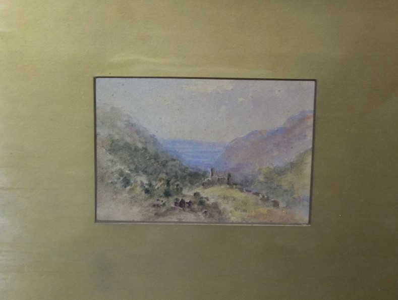 19th century school, set of four continental landscape studies of mountainous landscapes,