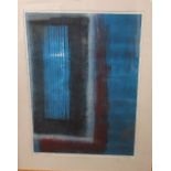 Tim Harbridge (20th/21st century) - Shibumi Blue no 19 and Shibumi Red no 21, coloured prints with