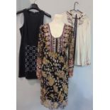 Three contemporary designer garments comprising silk dress by Diane Von Furstenberg, size 8, with