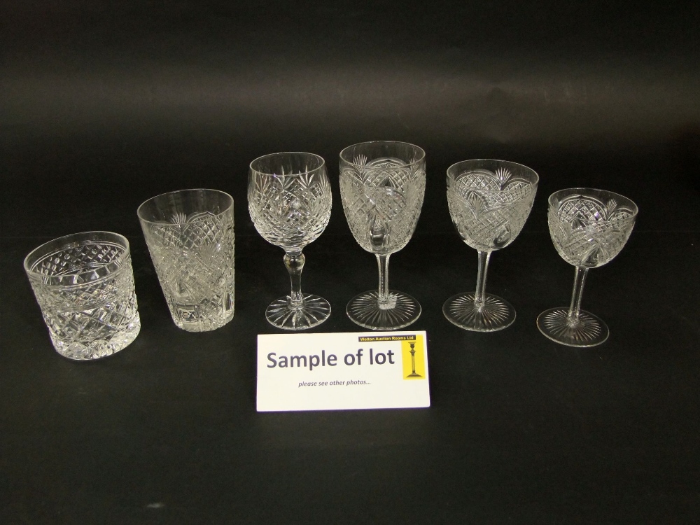 A collection of various Thomas Webb crystal glassware to include tumblers, goblets, etc; together